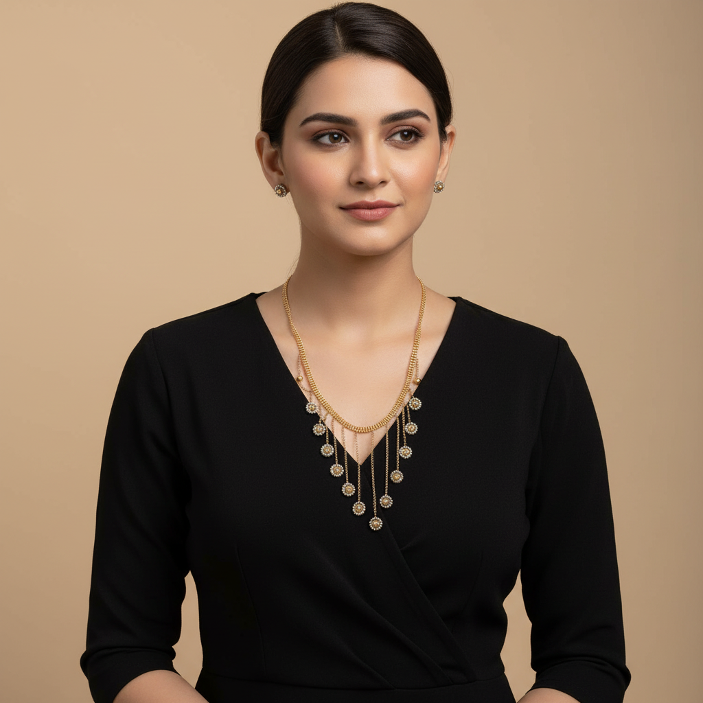 Jhilmil Long necklace - alternate view