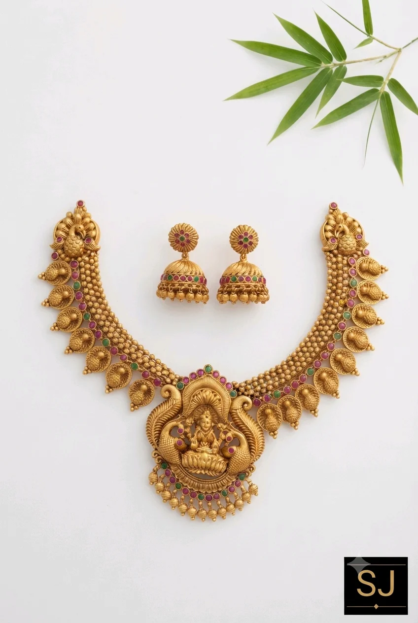 Antique Lakshmi Temple Necklace Set