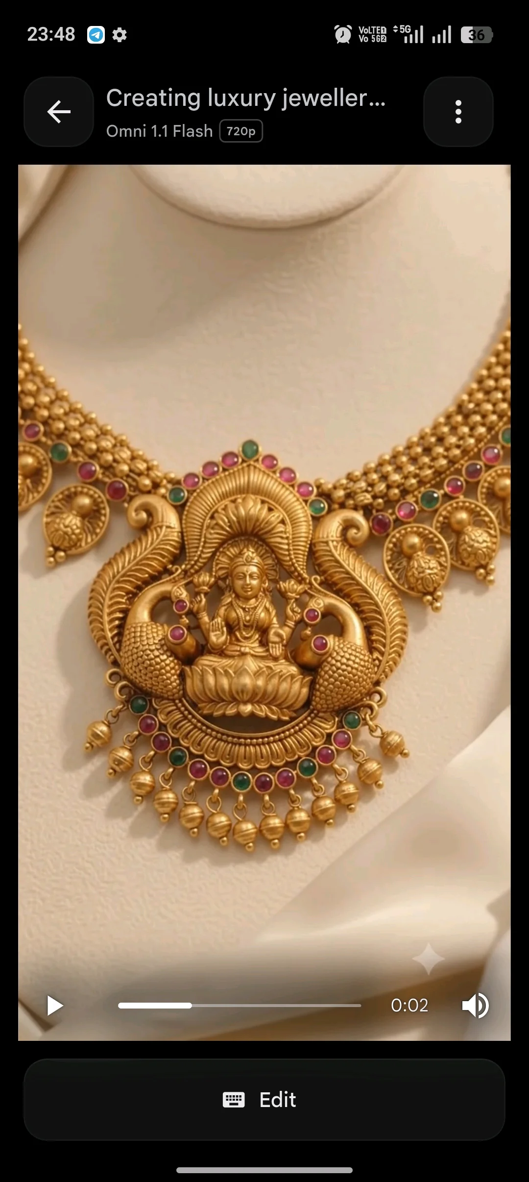 Antique Lakshmi Temple Necklace Set - alternate view