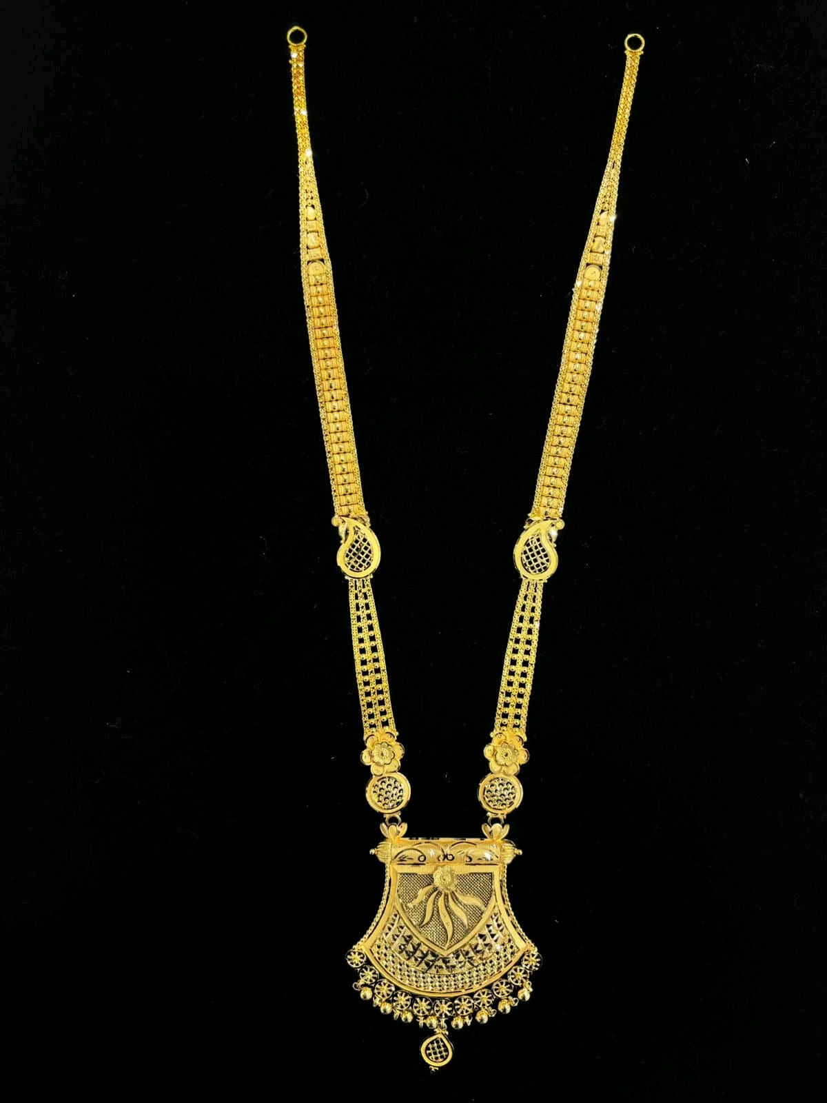 Royal Filigree Gold Long Necklace